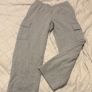 Aritzia Cozy Fleece Sweatpants in Light Gray
